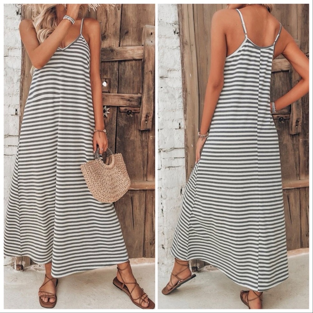 Summertime Classic Striped Cami Dress